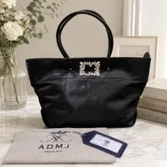 タグ付未使用 ADMJ ナイロンリュクス ビジュー トートバッグ A4可 完売品のサムネイル