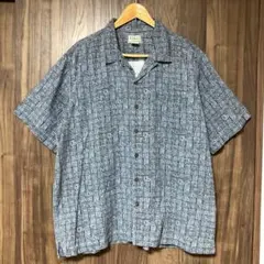 L.L.Bean エルエルビーン 総柄オープンカラーシャツ XL マヤ文字のサムネイル