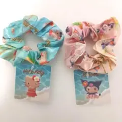 サンリオ 日焼けキティ クロミ シュシュ２個セット
