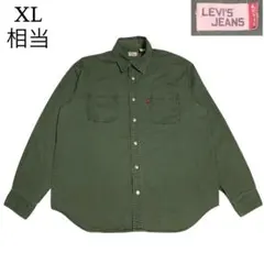00sリーバイスジーンズ デニムシャツ タックボタン ゆるだぼ 古着 カーキのサムネイル