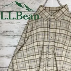 L.L.Bean チェック柄 長袖ネルシャツ　古着