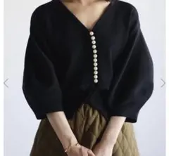 Bonjour Sagan ビッグパールボタンカーディガンのサムネイル