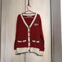 SISTER JENNI 赤 ボタン付きカーディガン