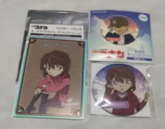 名探偵コナン 灰原哀 オーロラアクリルカード、キラキラ缶バッジコレクション