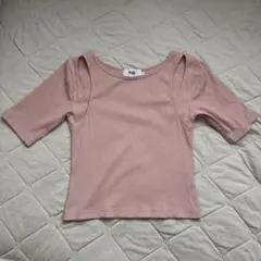 AZUL BY MOUSSY リブカットソー 半袖 ピンク Fのサムネイル