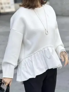 エマテイラー　バルーンヘムバックファスナー　ダンボールプルオーバー