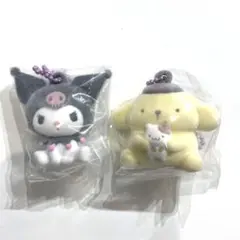 サンリオ　ふわわフロッキー　マスコット　クロミ　ポムポムプリン