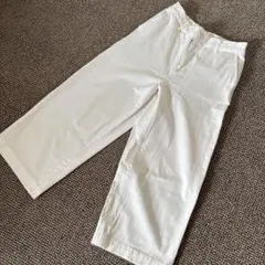 「無印良品MUJI」 ストレッチチノワイドパンツ:M