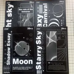 リ*エ様 コラージュ素材 文字シール PETシール シールブック 4冊セット