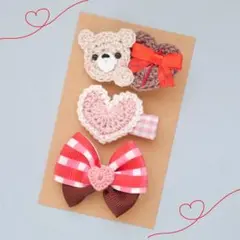 【3点セット/送料込み/匿名配送】ヘアクリップ　ヘアピン　ベビー　キッズ