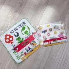✨マリオ一番くじ✨未開封スーパーマリオハンカチ&ジッパーバック2点セット