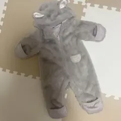 美品apreslescours おくるみ　モコモコカバーオール　新生児70サイズ