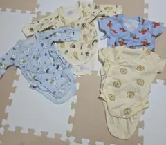 ベビー肌着 4点セット サイズ60 長袖×2 半袖×2