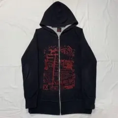 h.naoto skull design long zip hoodieのサムネイル