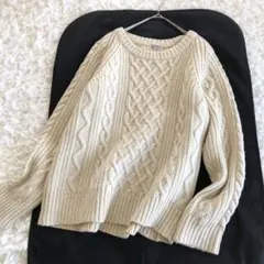 ニット黒ウール100厚手