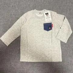 【新品】DOUBLE.B mikihouse グレー 長袖Tシャツ ロンT 80