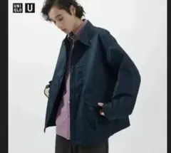 UNIQLO U オーバーサイズユーティリティジャケット 67 BLUE