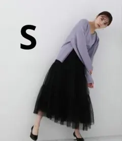 チュールティアードスカート Sサイズ ブラック