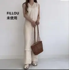 未使用 FILLOU 2wayメッシュリボン ワンピース L タグ付き