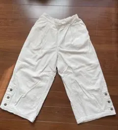 GU コーデュロイ ホワイトパンツ 150cm