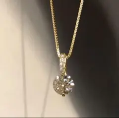 ダイヤモンド風ペンダント ネックレス ゴールド シルバー