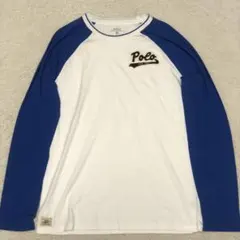 ポロラルフローレン　ラグラン　長袖　ロンT ワッペンロゴ　ベースボールTシャツ