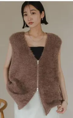 シャギーZIPベスト