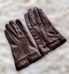 羊皮　コムサイズム COMME CA ISM ダークブラウン レザー手袋