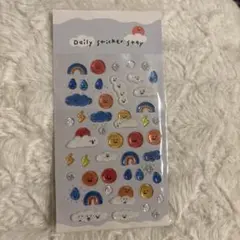 韓国シール BONITO デイリーステッカー 立体シール ぷくぷくシール 天気