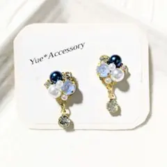 P-156　ハンドメイド☆ビジューピアス／イヤリング