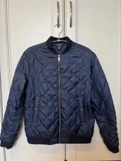 ポロラルフローレン　ネイビー キルティングジャケット　刺繍ロゴ