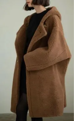 karry ボアコート ブラウン 完売品 レディース コート Max Mara - karry テディ ボアコート🐻の通販 by RL shop｜マックス
