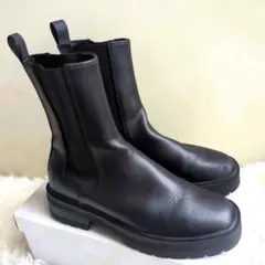 美品✨LE TALON GRISE　チェルシーブーツ　サイドゴアブーツ　黒　M GRISE レザーVIBRAMサイドゴア | ルタロン(LE TALON) | マルイウェブ