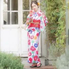新品✨浴衣 帯 下駄 3点セット パープル 花柄 - メルカリ