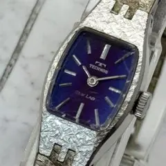 TECHNOS　手巻き　腕時計　レディース　ジェムレディ　ブルー文字盤のサムネイル