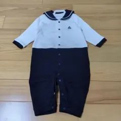 新品☆コムサイズム　白＆紺　セーラー長袖ツーウェイオール(60-80cm)
