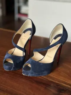 Christian Louboutin ネイビー ハイヒールパンプス　36サイズ