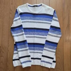 ブラックレーベル クレストブリッジ ニット ホワイト ブルー ネイビー ボーダー
