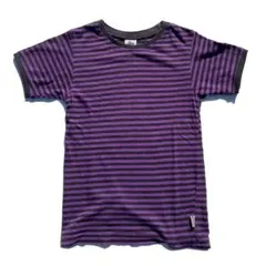 【90s】USA製 Old Stussy ボーダー Tシャツ パープル ブラック