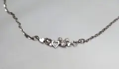 Disney シルバー ネックレス ミッキーモチーフ