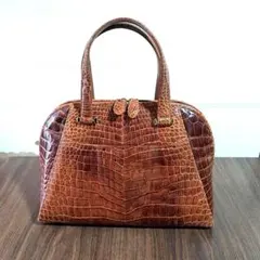 希少★美品★クロコダイル(本革)ハンドバッグ