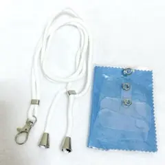 スマホ ストラップ ネックストラップ 首掛け ショルダー 白 パッチ 3枚