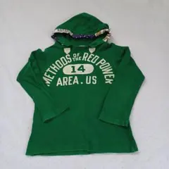 denim&dungareeデニムアンドダンガリー　120緑フード付きパーカー