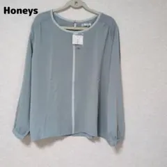 【新品】ハニーズ　配色ブラウス　Lサイズ