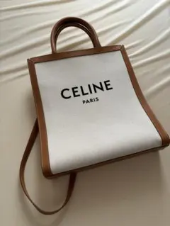 CELINE セリーヌ スモール バーティカル カバ キャンバス トート バッグ