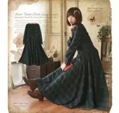 【ワンピ】favorite ワンピース　英国風　チェック