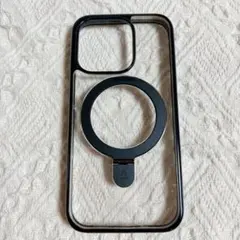 iPhoneケース クリア MagSafe対応 リンク付き ブルーチタン