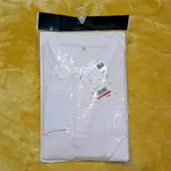 130 白の長袖ポロシャツ(鹿の子) 男女兼用