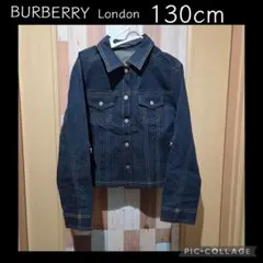BURBERRY LONDON ダークブルー デニムジャケット BURBERRY ダークブルーデニムジャケット 120A - メルカリ