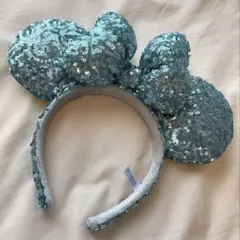ディズニー ミニー カチューシャ スパンコール ライトブルーのサムネイル